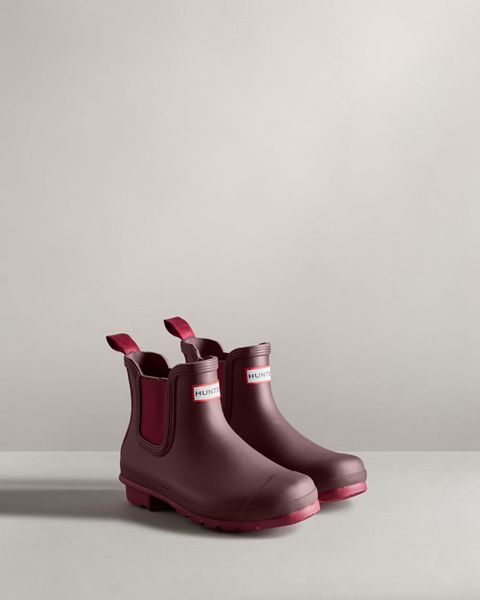 Hunter Original Chelsea Cizme Zenske - Smede/Bordo | RW14-7F8